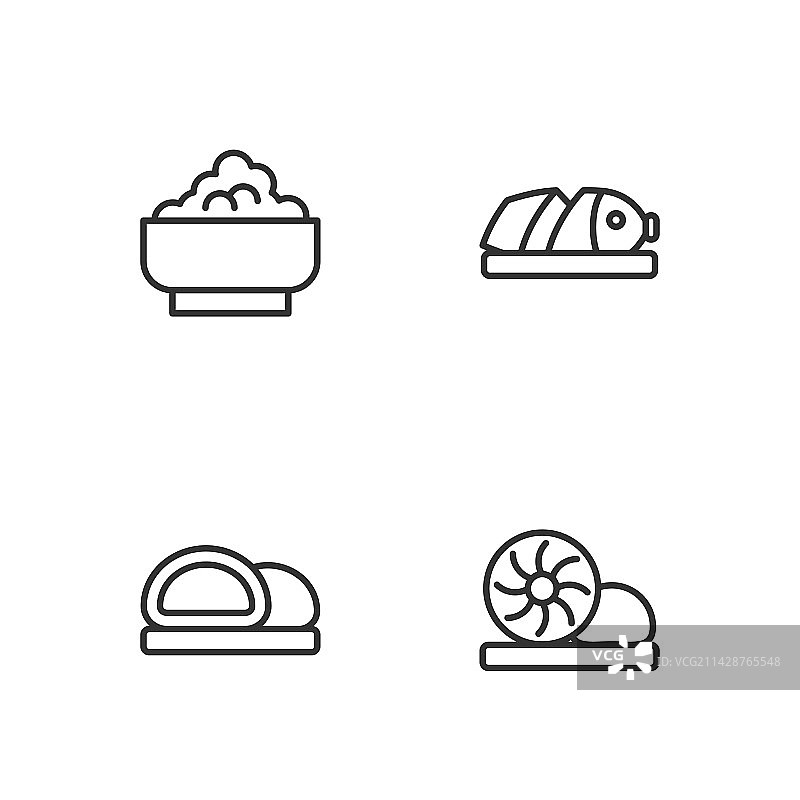 小笼包寿司米饭图片素材