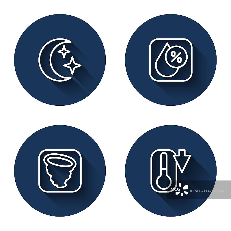 月亮星星水滴百分比图片素材