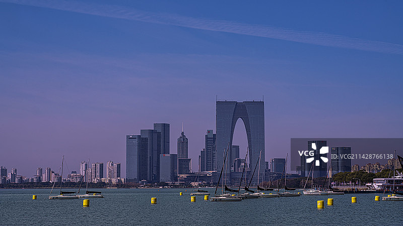 苏州金鸡湖图片素材