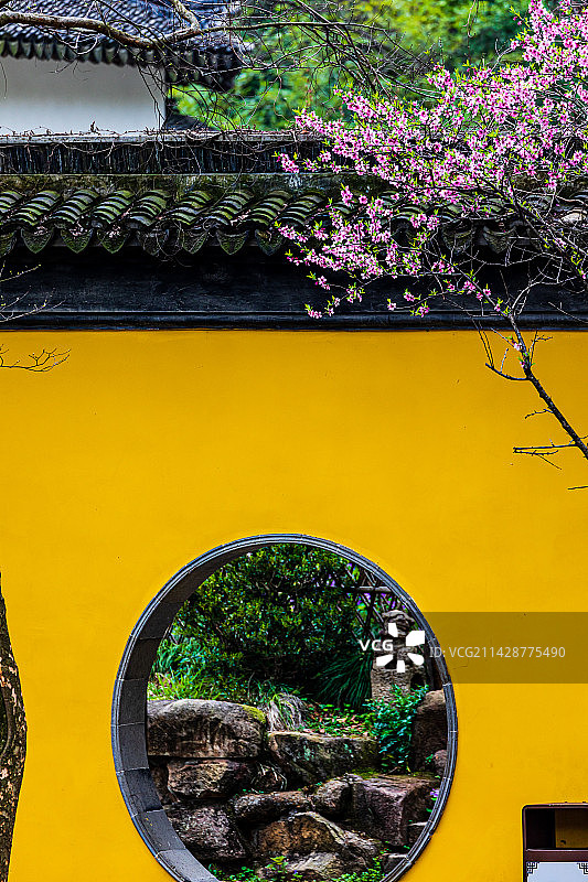 江苏苏州，天平山，春季风光图片素材