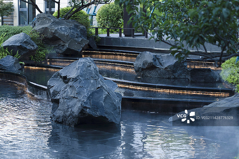 中式现代园林景观设计图片素材