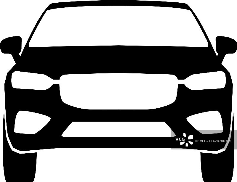 黑色四驱越野车前视图标图片素材