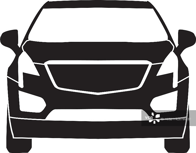 黑色四驱越野车前视图标图片素材