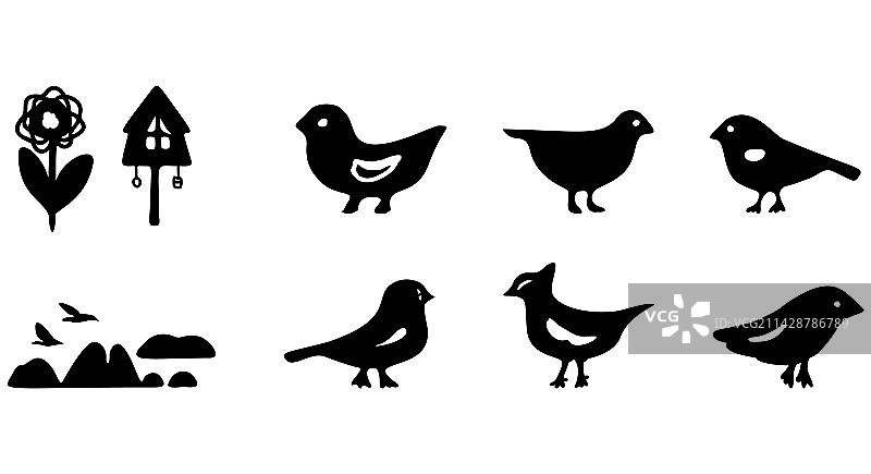 鸟类与庭院素材合集图片素材