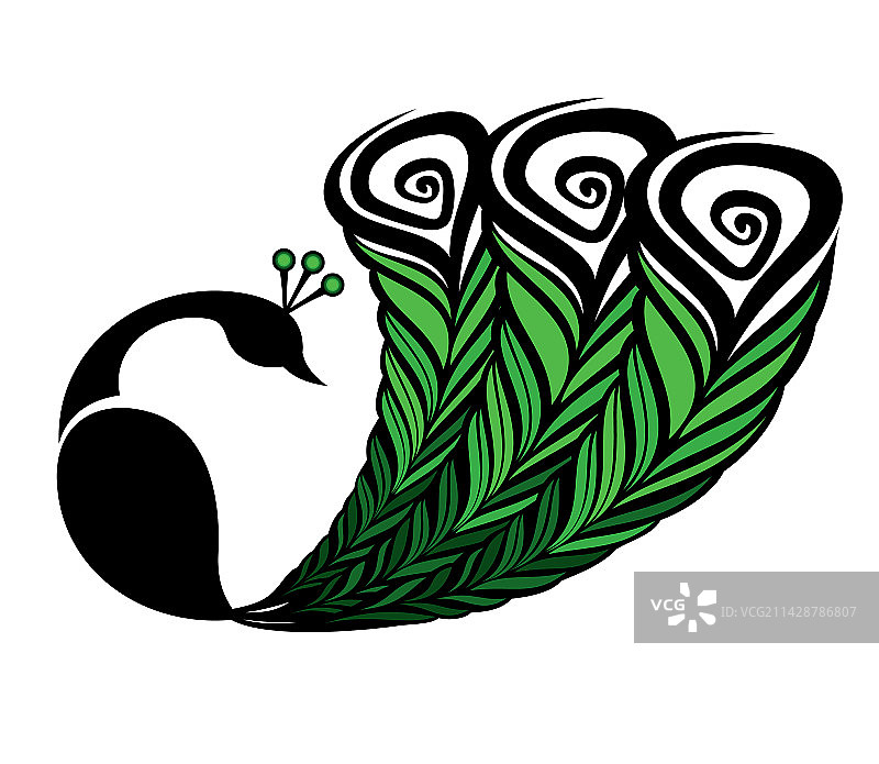 孔雀标志设计图片素材