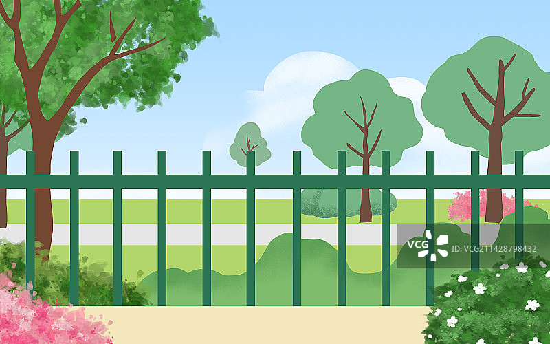 公园小区环境图片素材