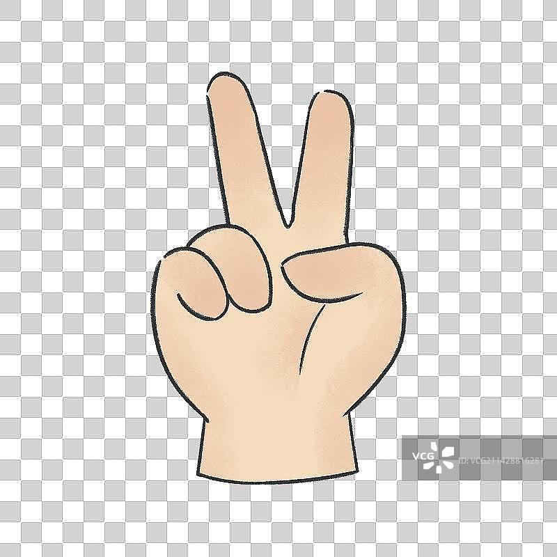 汉语手指字母图V插画图像图片素材