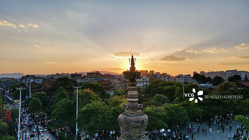 官渡古镇的金刚塔图片素材