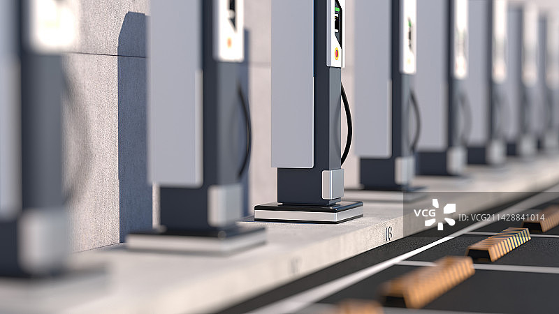 3D 新能源充电桩图片素材