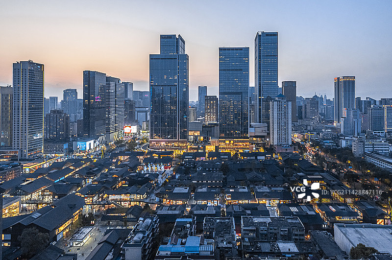 成都太古里城市天际线图片素材