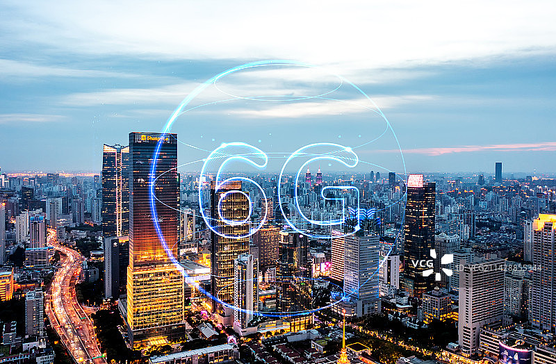 6G网络科技城市图片素材