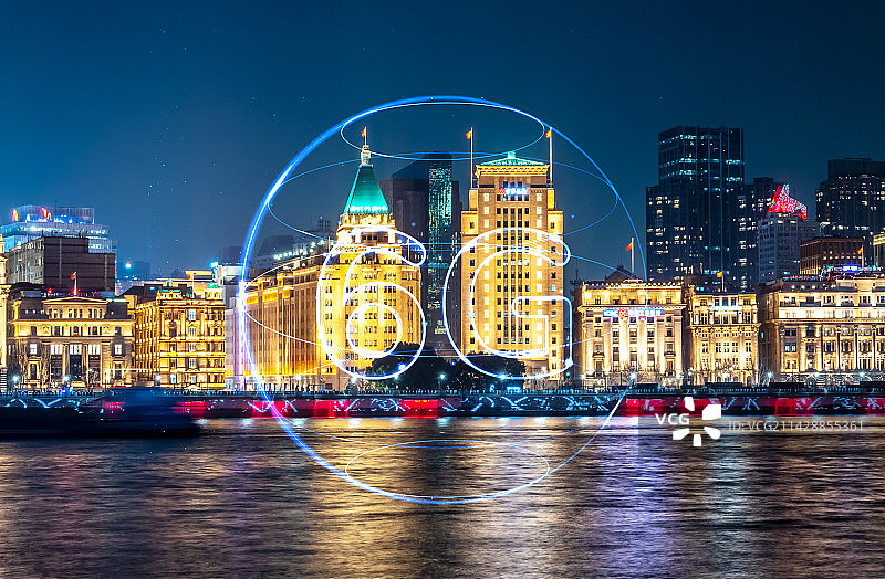 6G网络科技城市图片素材