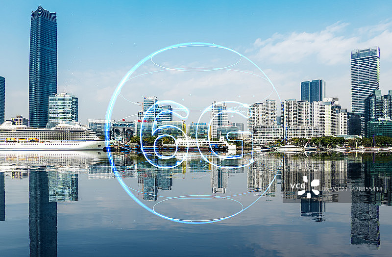6G网络科技城市图片素材