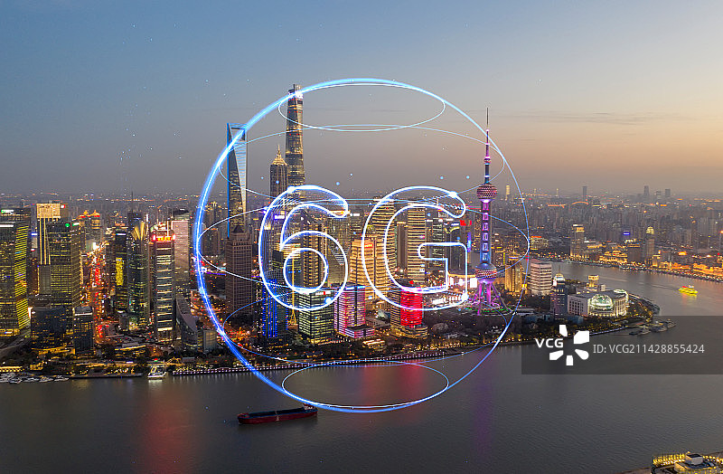 6G网络科技城市图片素材