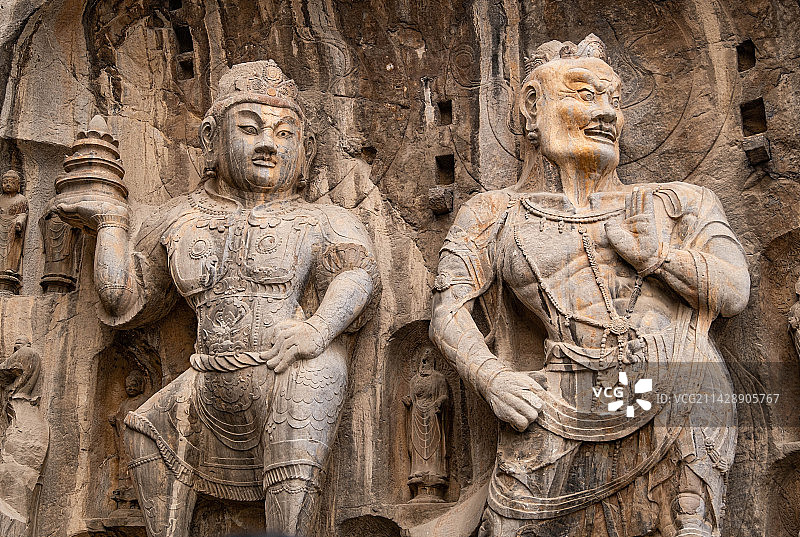 卢舍那大佛佛像群龙门石窟图片素材