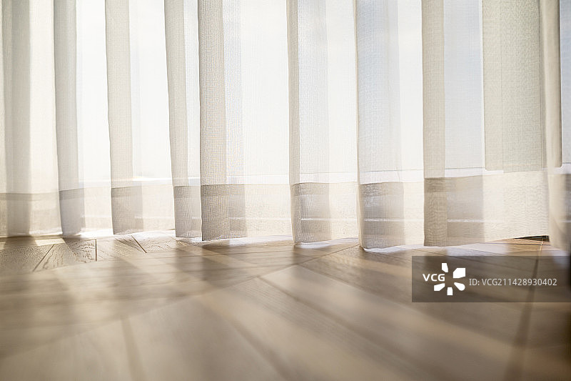 木地板和窗帘图片素材