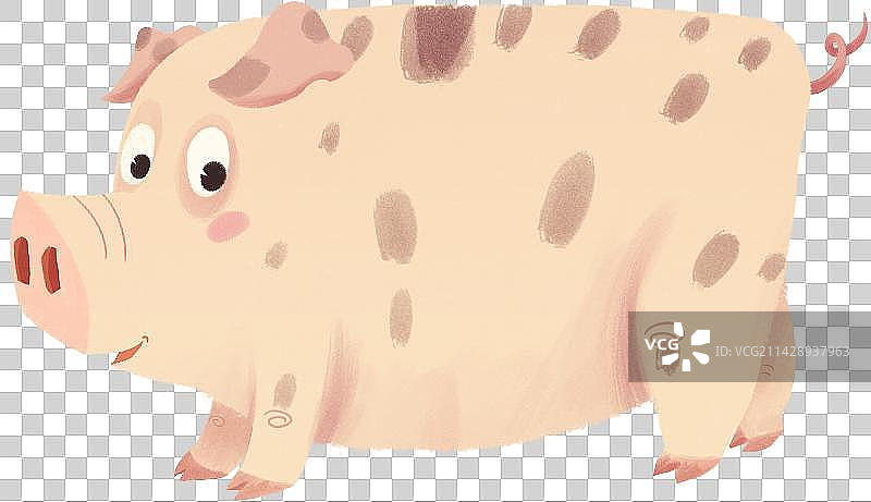 快乐的小猪家畜动物元素图片素材