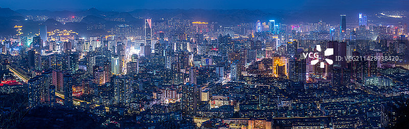 兰州城市夜景全景风光图片素材