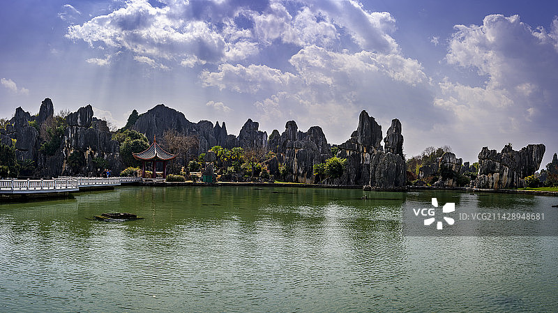 昆明石林春光图片素材