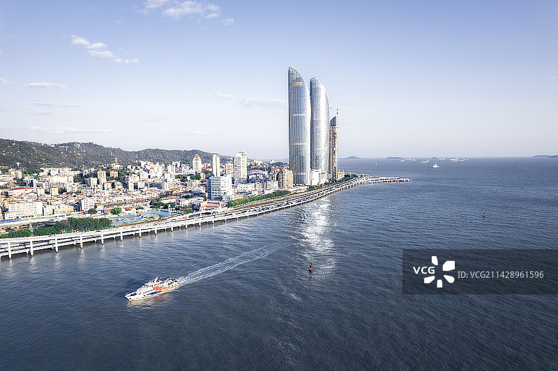 厦门双子塔图片素材