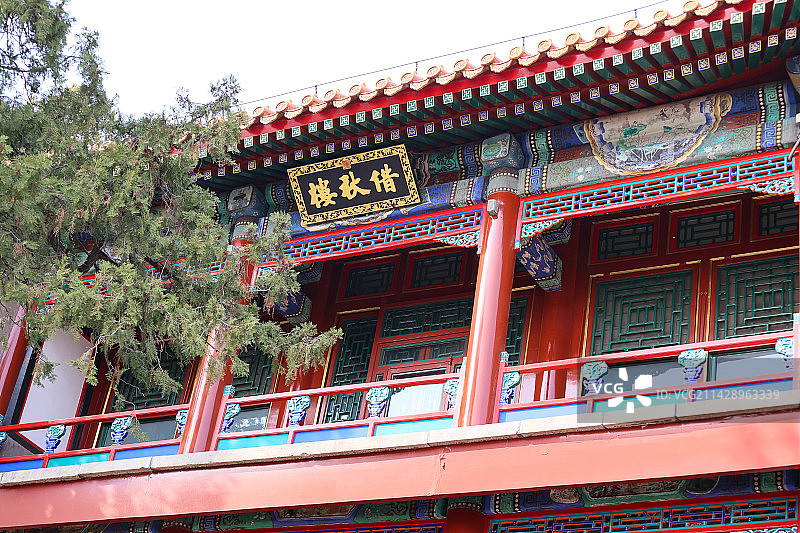 北京颐和园画中游建筑群风光图片素材