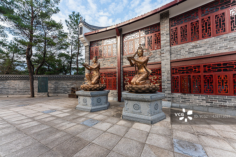 湖南南岳衡山金刚舍利塔院雕塑图片素材