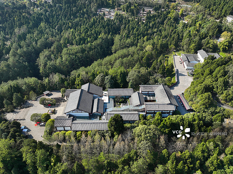 四川省南充市仪陇县朱德故里朱德同志故居纪念馆航拍图片素材