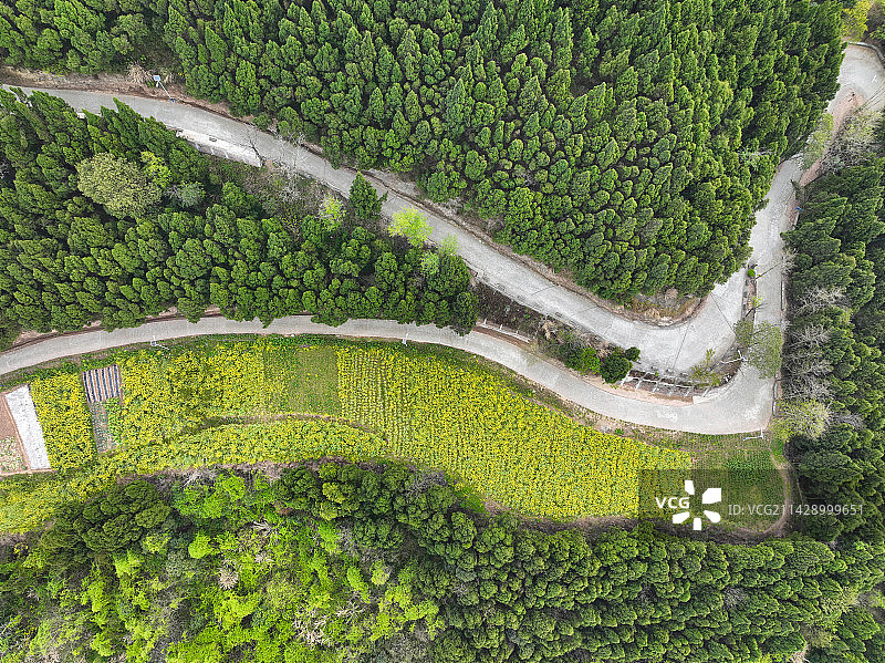 四川省南充市南部县五面山旅游景点航拍图片素材