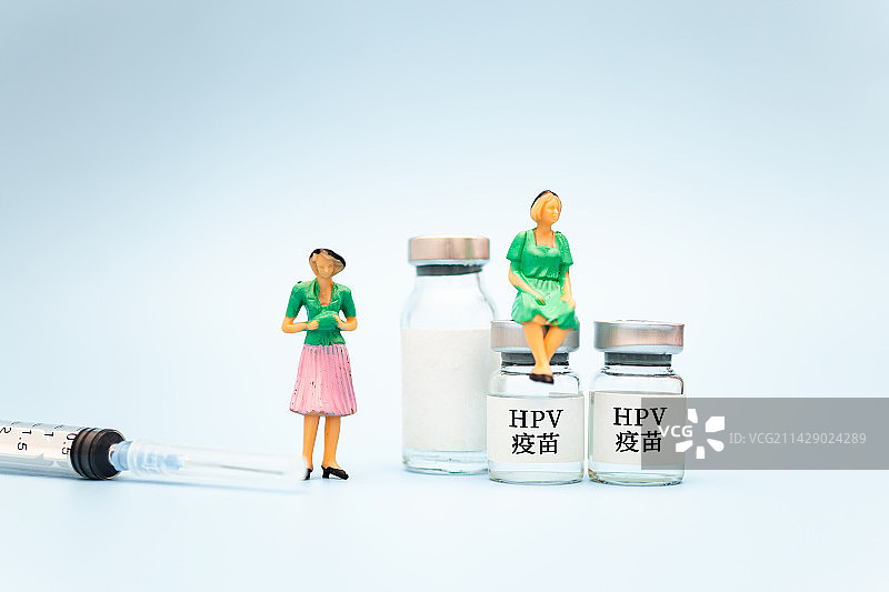 Hpv疫苗和女性人偶图片素材