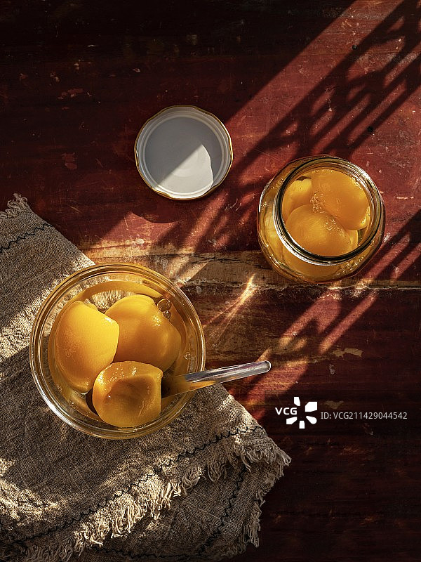 黄桃罐头图片素材