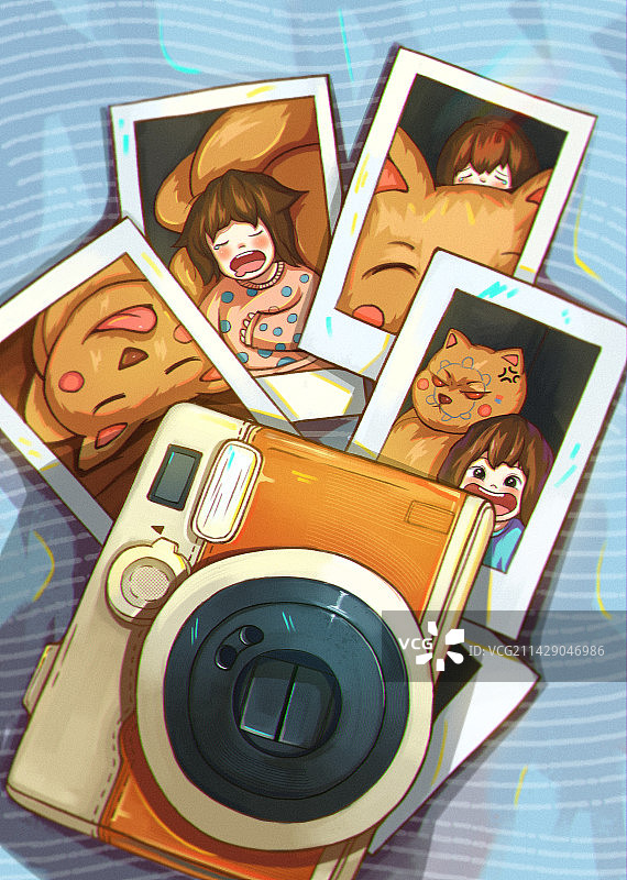 拍立得记录美好生活图片素材