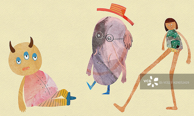 三个倒霉蛋图片素材