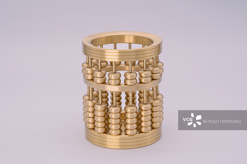 算盘笔筒产品摆拍图片素材