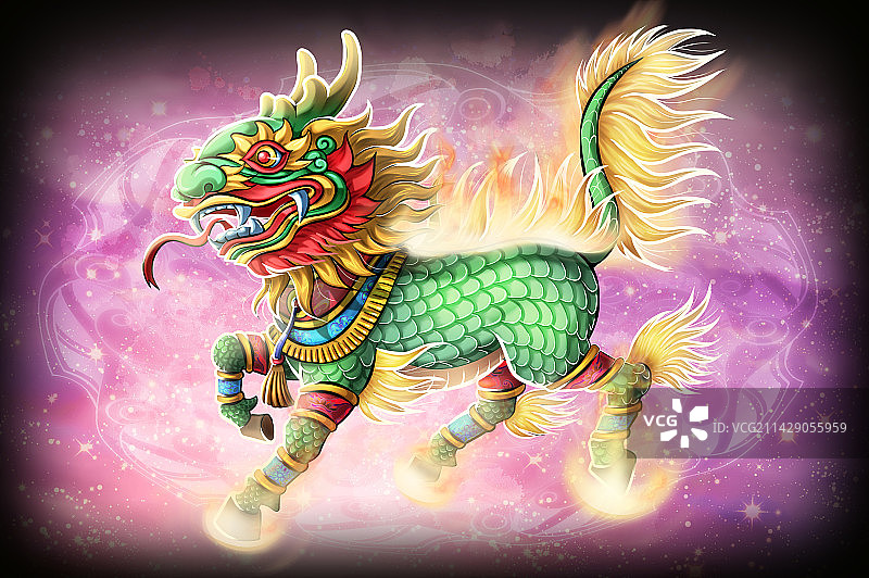 吉祥神秘的麒麟图片素材