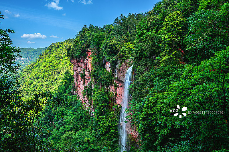 四面山土地岩瀑布图片素材