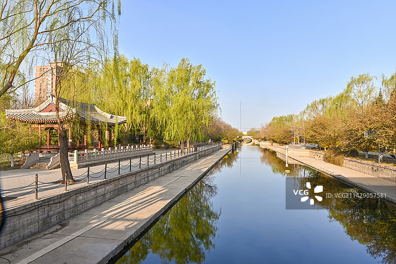 土城河春景图片素材