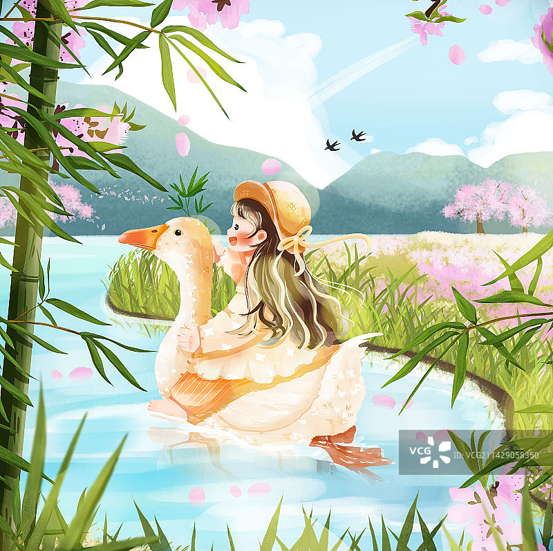 春天插画图片素材