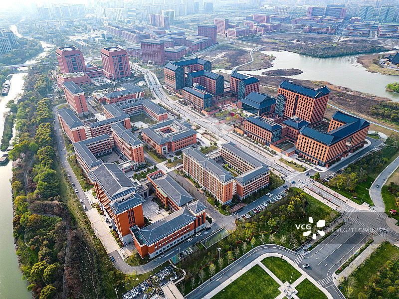 浙江大学紫金港校区航拍图片素材