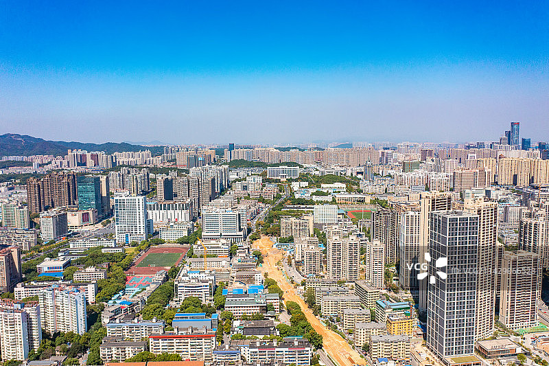 航拍湖南长沙西湖公园城市风光图片素材