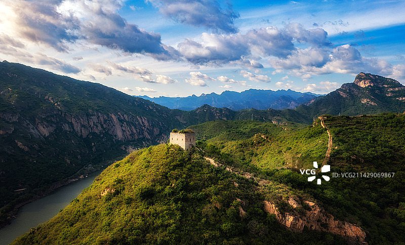 北京密云烽火台古长城图片素材