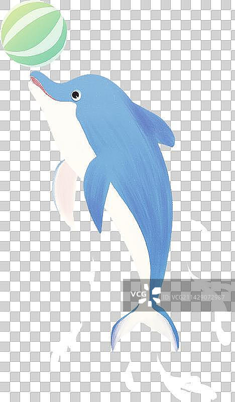 海洋公园表演头顶气球节目的海豚动物元素图片素材