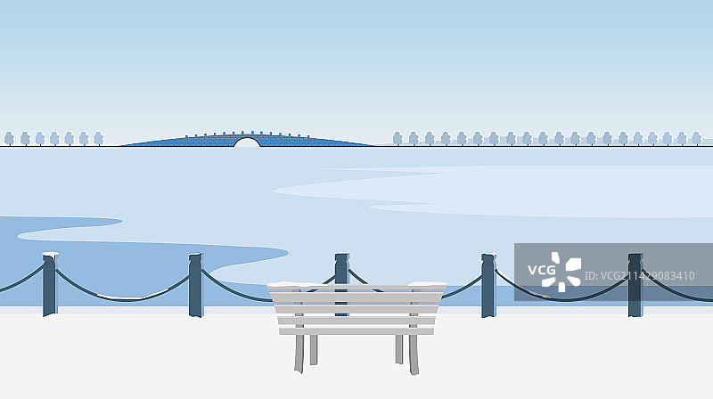 冬天杭州西湖断桥横版图片素材