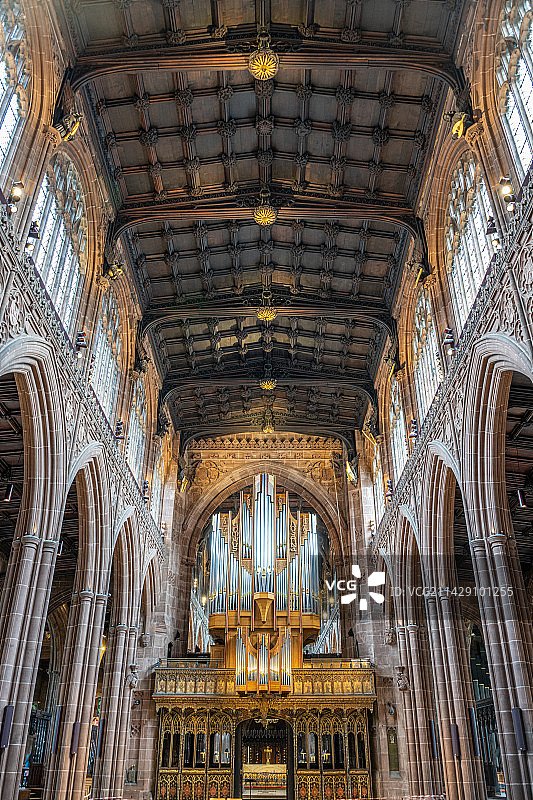 英国曼彻斯特大教堂室内图片素材