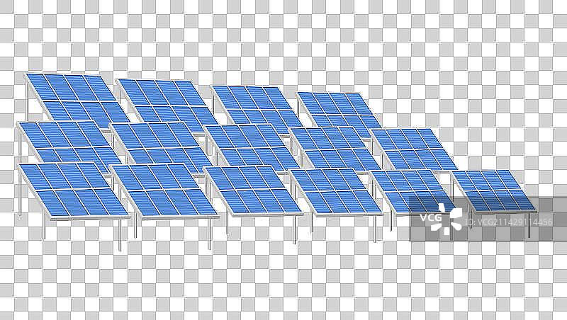 农村农业锄头铲无人机能源太阳能房屋工具插画图片素材