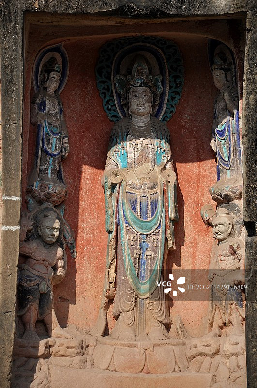 四川巴中南龛石窟图片素材