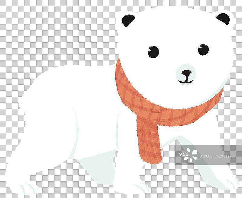 幼小北极熊动物元素图片素材