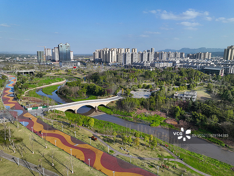 四川省南充市营山县进士文化旅游景区航拍图片素材