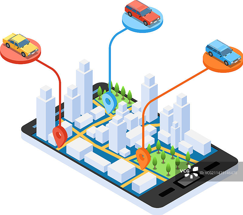 汽车共享网络构成图片素材