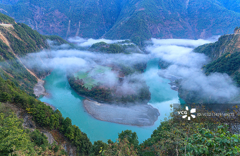 冬日的怒江第一湾图片素材