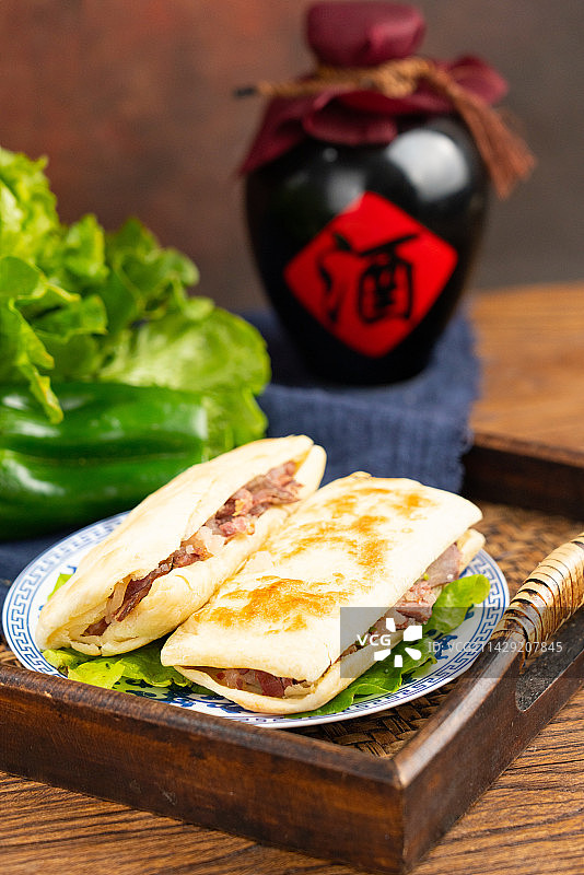 驴肉火烧图片素材